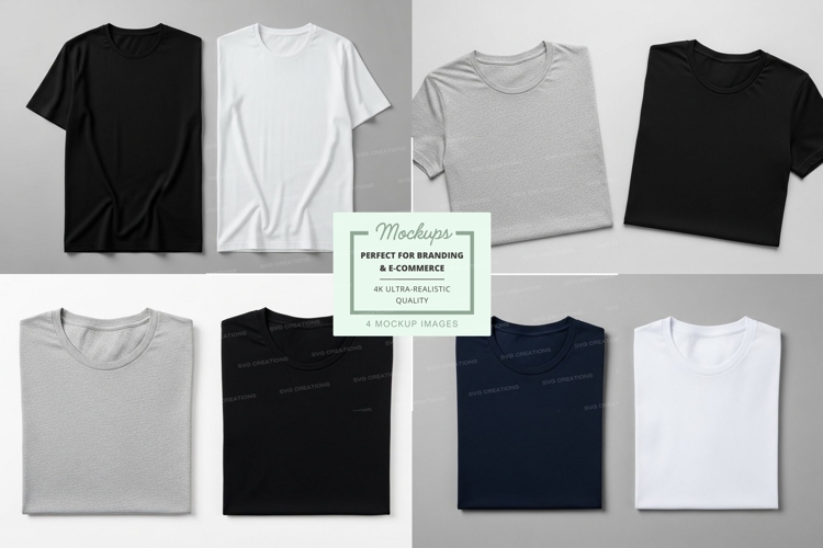 Black Tshirt Mockup Image 23