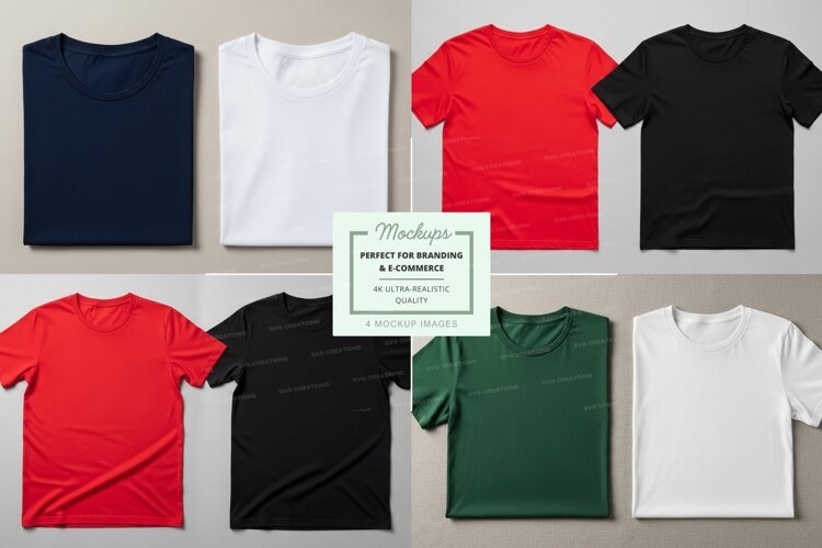 T-shirt mockup collection example image 1