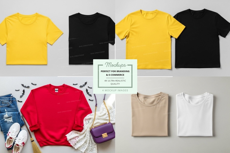 Black Tshirt Mockup Image 8