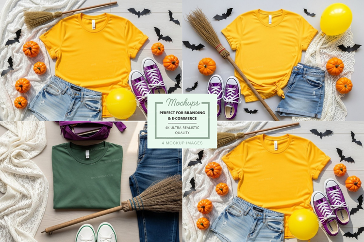 Halloween themed outfit mockup
