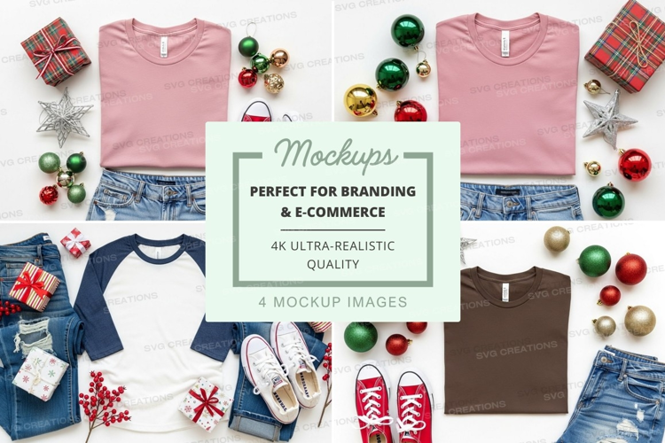 Holiday-themed apparel mockup