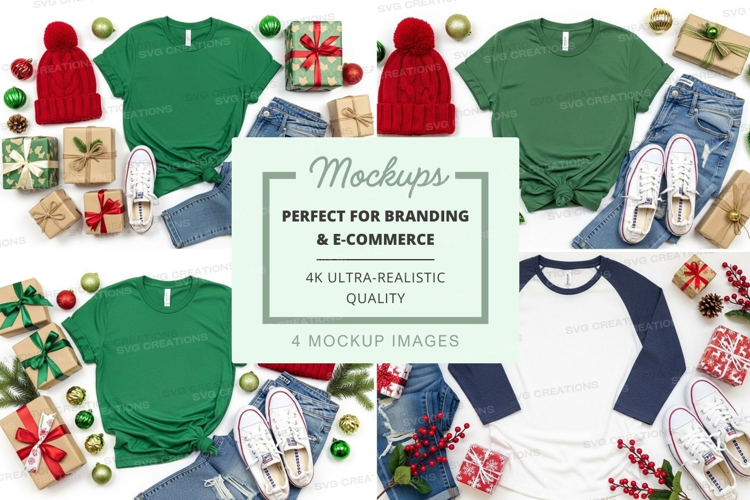 Holiday themed apparel mockup