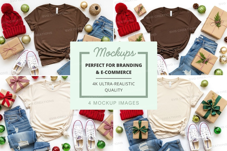 T-shirt mockup with holiday theme