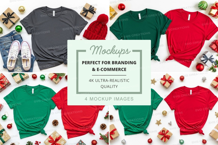 Holiday-themed t-shirt mockup