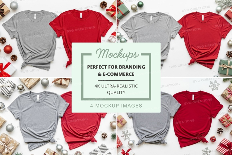 Christmas-themed t-shirt mockup