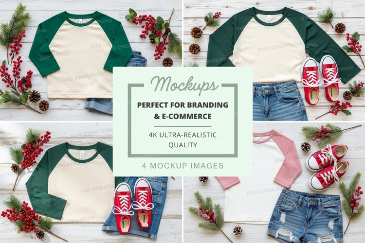 Baseball tee mockup with jeans and shoes
