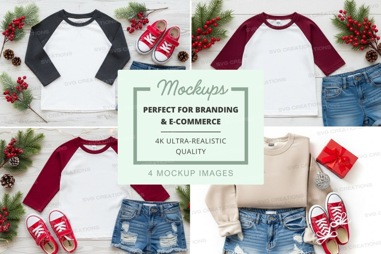 Baseball tee mockup with accessories