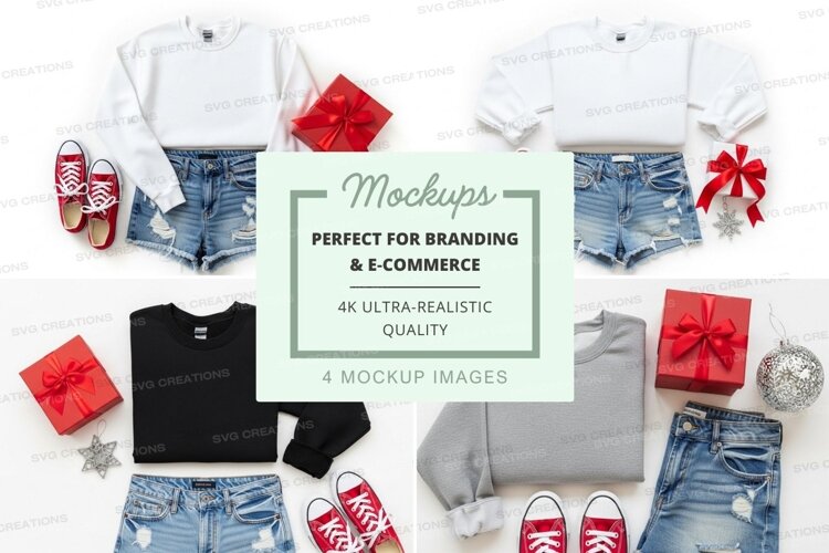 Christmas themed clothing mockup example image 1