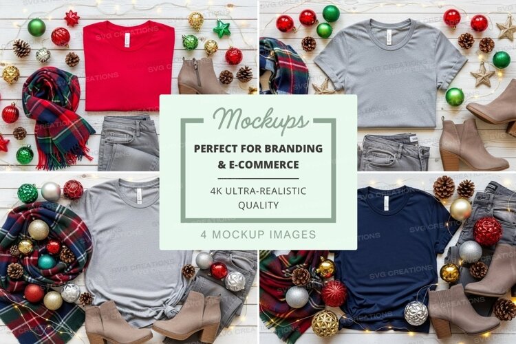 Christmas-themed apparel mockup example image 1