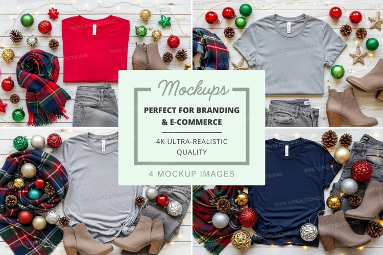 Christmas-themed apparel mockup