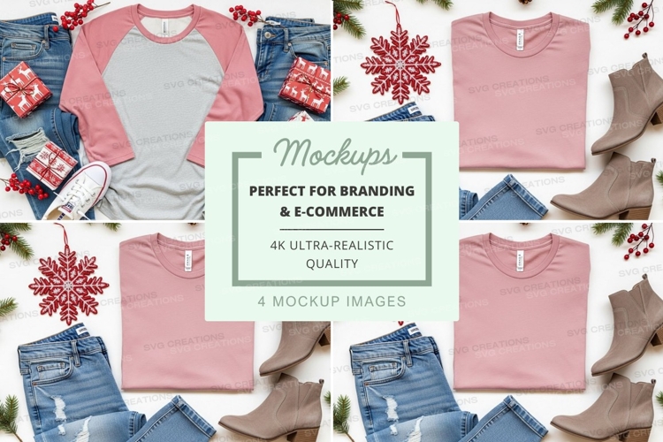 Holiday-themed womens clothing mockup