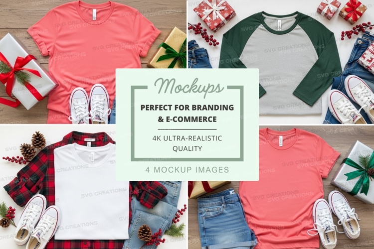 T-shirt mockup with holiday theme