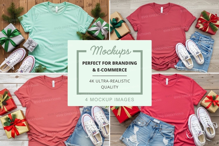 T-shirt mockup with accessories