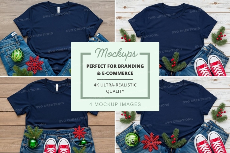 Tote bag mockup with holiday theme