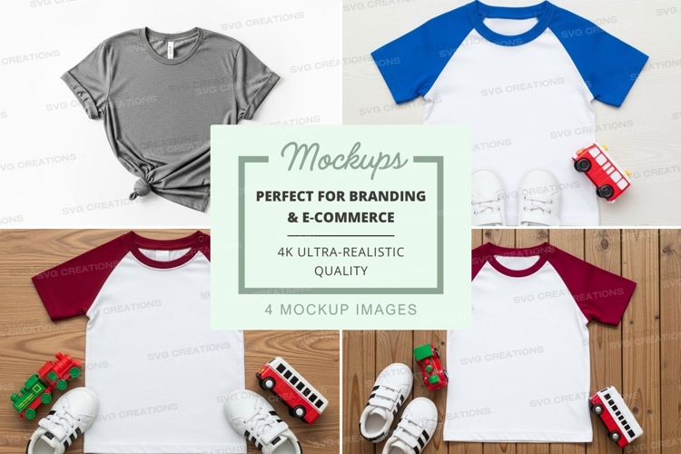 Baseball tee mockup with toys