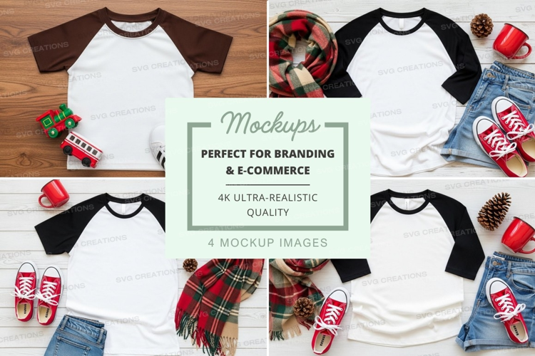 Baseball tee mockup with holiday accessories
