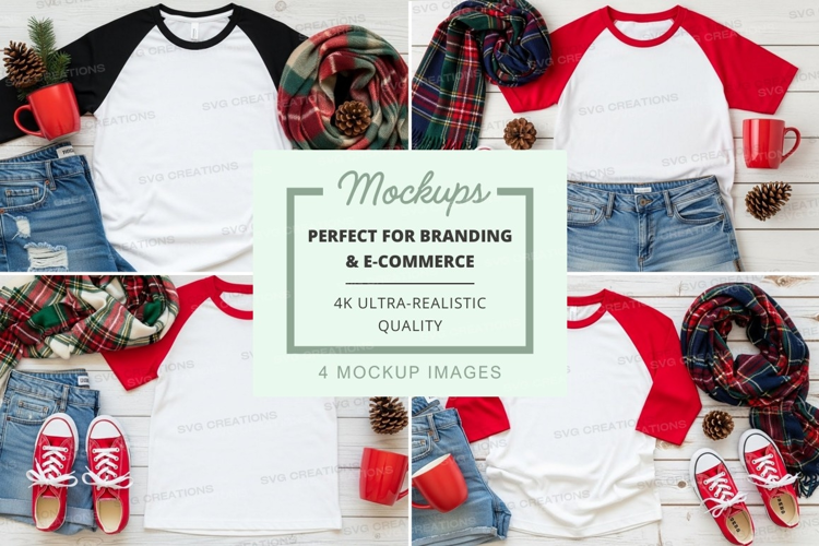 T-shirt mockup with accessories
