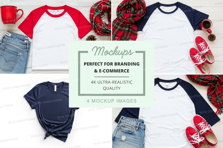 Baseball tee mockup with accessories