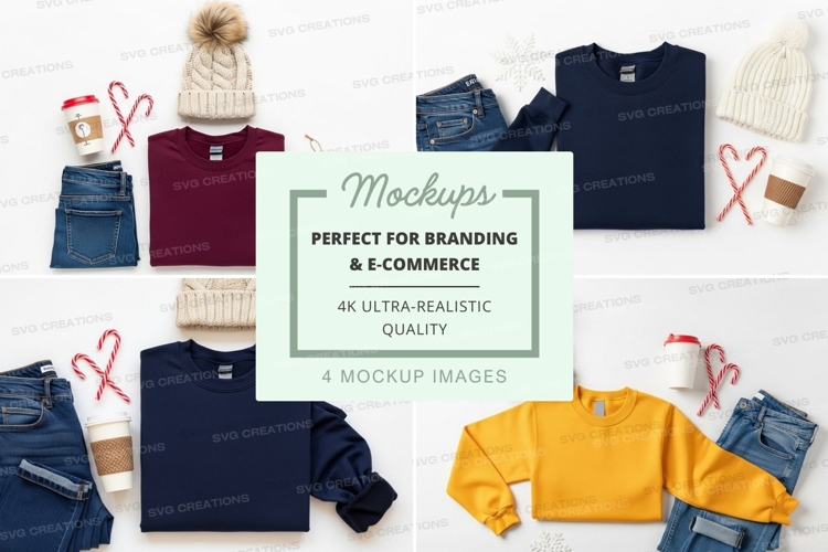 Winter apparel mockup