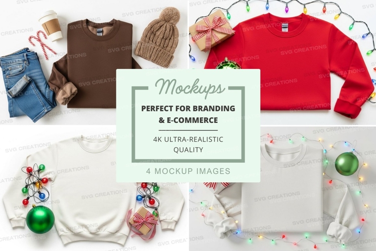 Christmas-themed apparel mockup