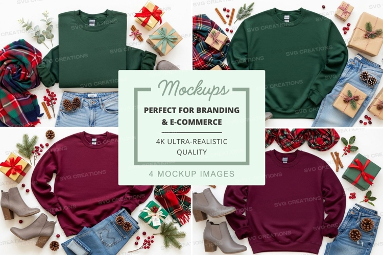 Holiday sweatshirt mockup