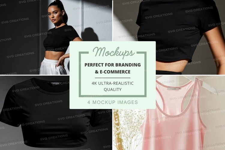Crop top mockup collection