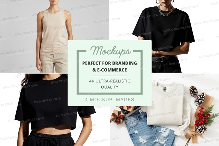 Black Tshirt Mockup Image 18