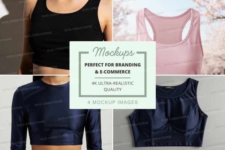 Sports bra mockup collection example image 1