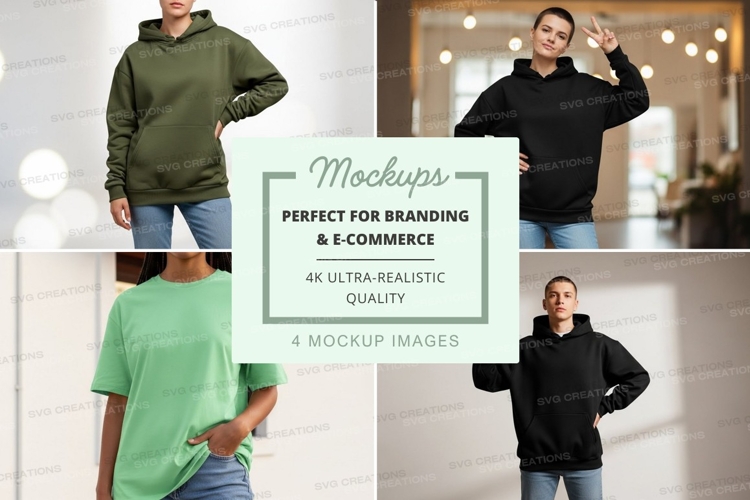 Casual hoodies mockup