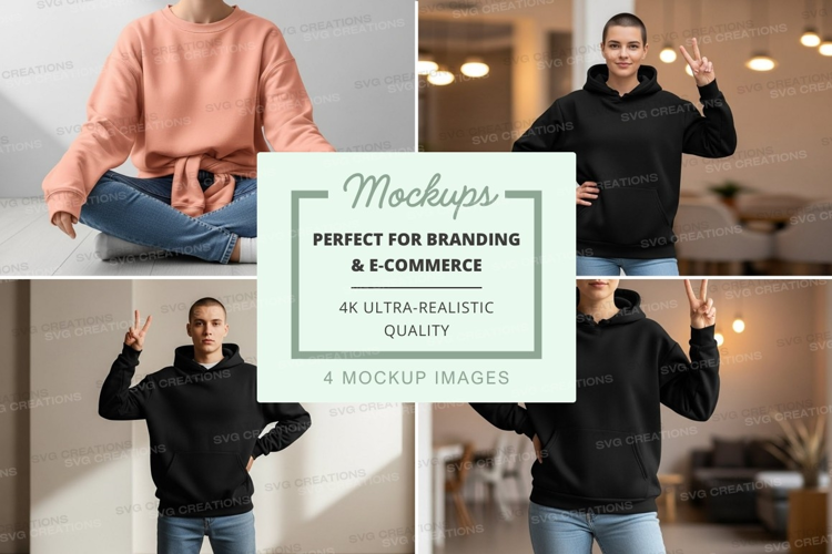 Mockup: casual hoodie collection