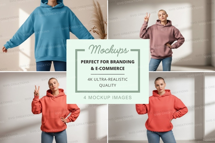 Mockup: casual hoodie collection