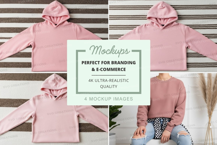 Pink hoodies mockup