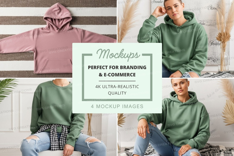 Mockup: hooded sweatshirts collection