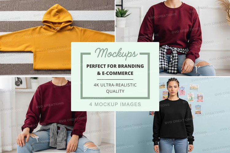 Mockup: casual sweatshirts collection