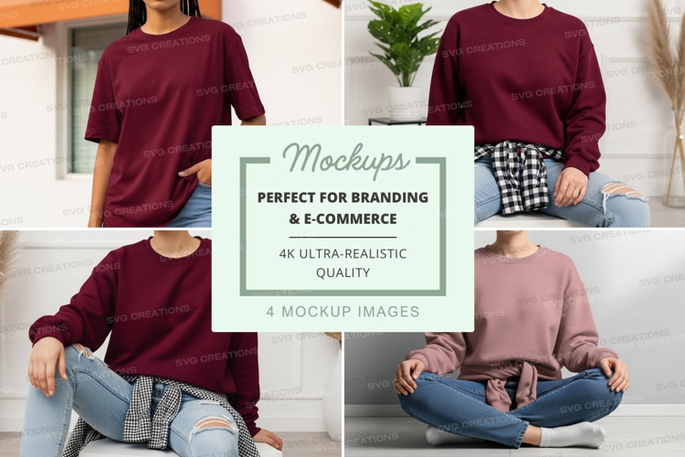 Casual and comfortable sweatshirts mockup