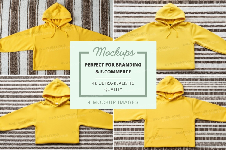 Yellow hoodie mockup
