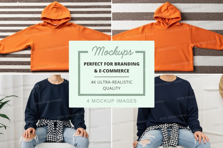 Mockup: hooded sweatshirts display