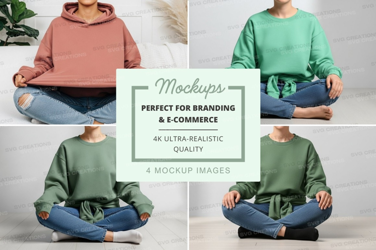 Relaxed and comfortable sweatshirts mockup