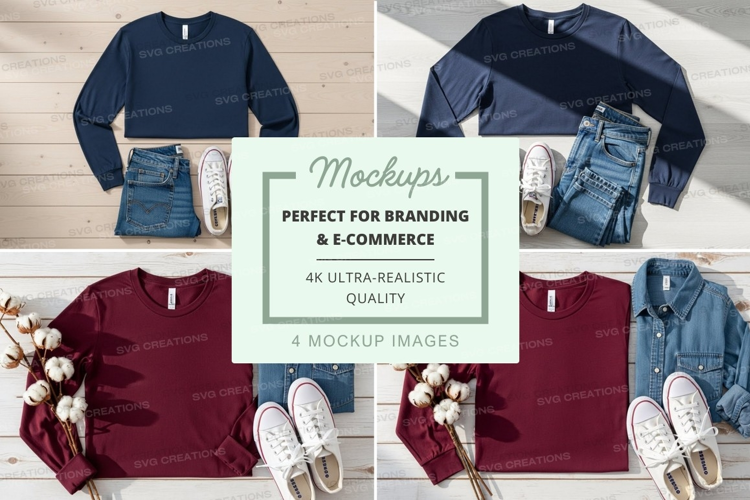 Flat lay mockup of casual outfits
