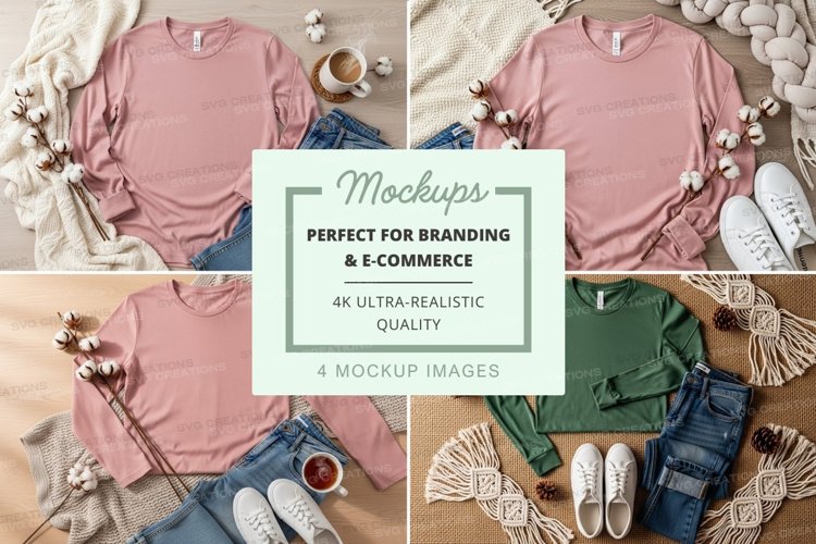 T-shirt mockup with pastel colors and casual outfits