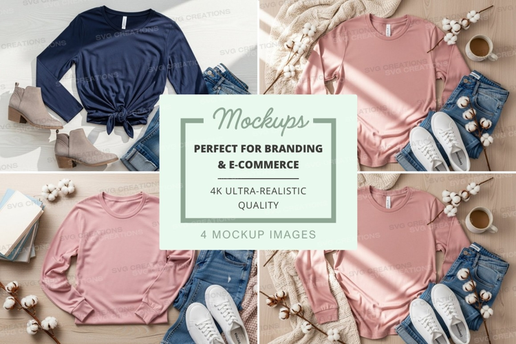 T-shirt mockup featuring various styles and colors