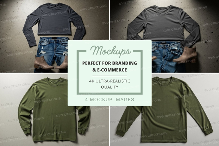 Long sleeve t-shirt mockup