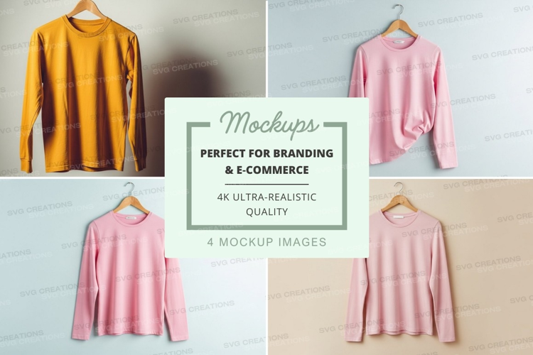 Long sleeve t-shirt mockup