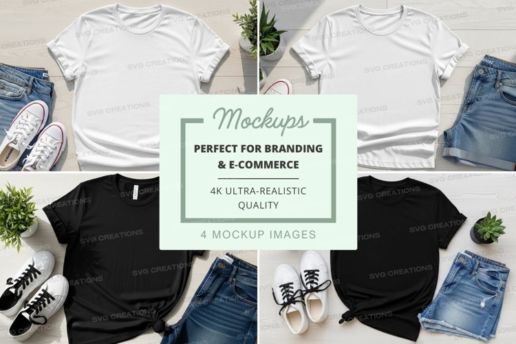 Black Tshirt Mockup Image 16