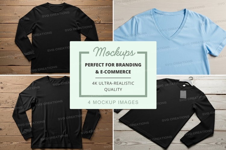 Black Tshirt Mockup Image 15