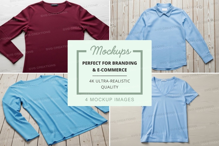 Collection of t-shirt mockups