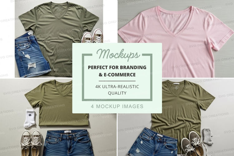 Collection of t-shirt mockups
