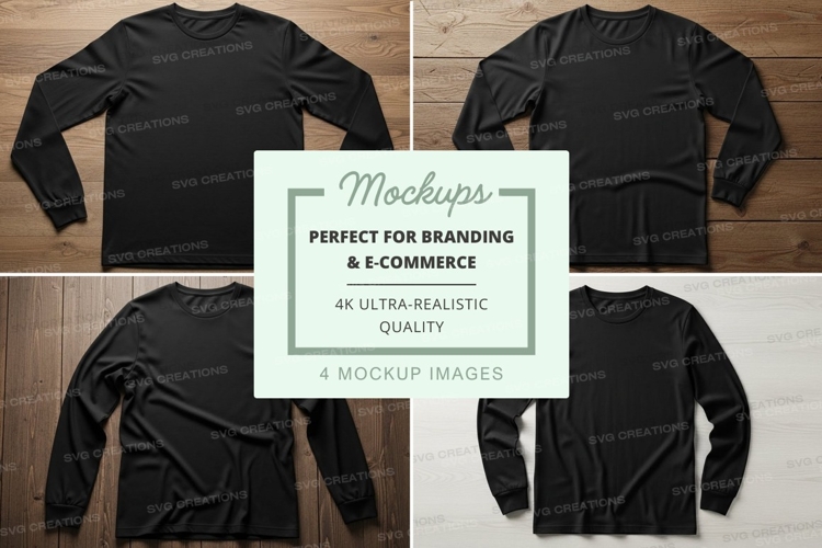 Black Tshirt Mockup Image 14