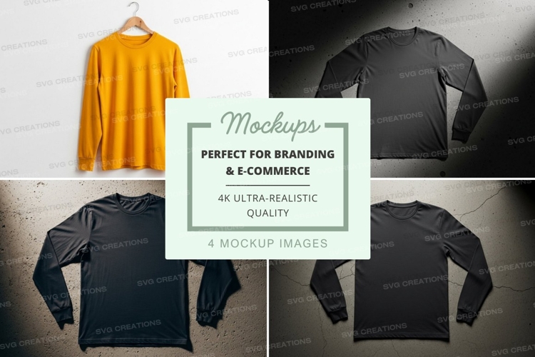 Black Tshirt Mockup Image 5