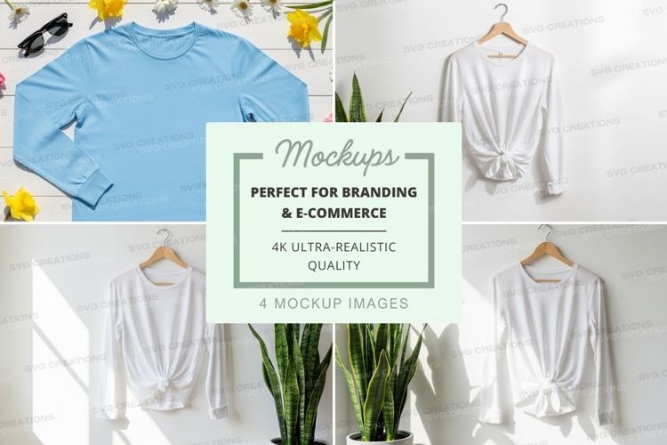 White Tshirt Mockup Image 17